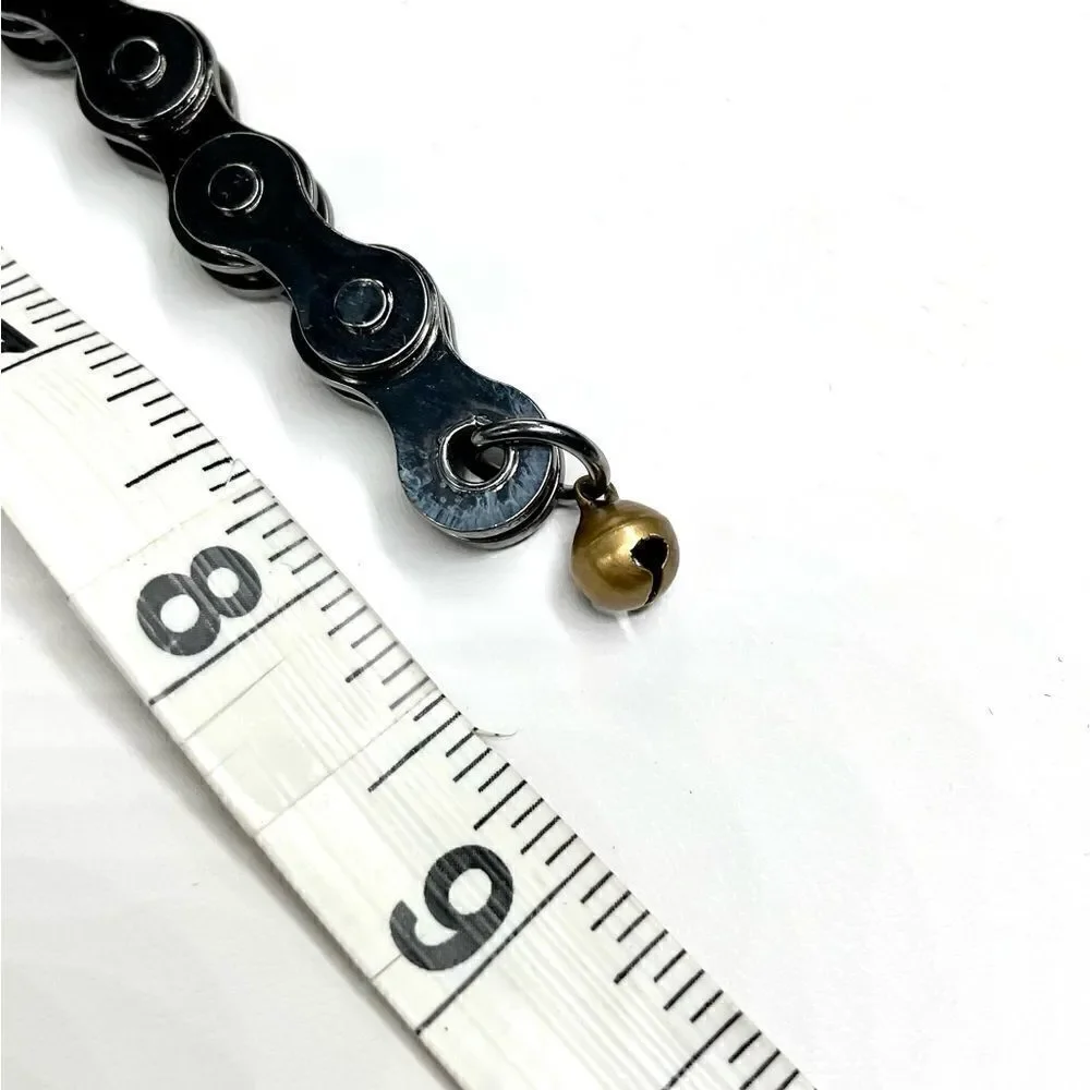 Men’s Stainless Steel l Bike Chain Bracelet l Gunmetal Black or Silver l New